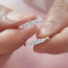 YUDANDUN Mosan Ring Five Princess Diamond Ring Five Diamond Inlay Versatile Simple and Elegant Daily Commuter Women