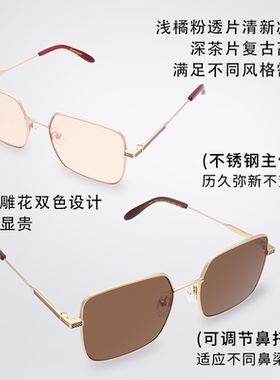 简约轻金属框遮阳防紫外线女墨镜