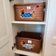 Retro dachshund puppy dirty clothes storage basket dirty clothes basket