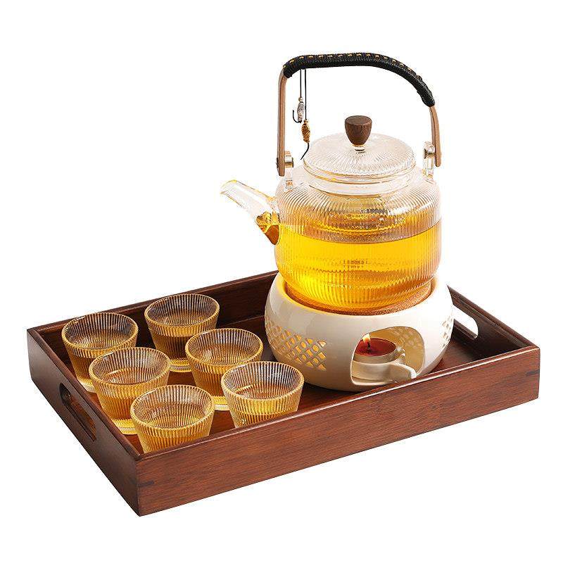 日式花茶壶，茶杯，耐热玻璃水果茶壶，蜡烛绝缘底座，方便豪华下,淘宝优惠券,粉丝福利购,淘宝优惠卷