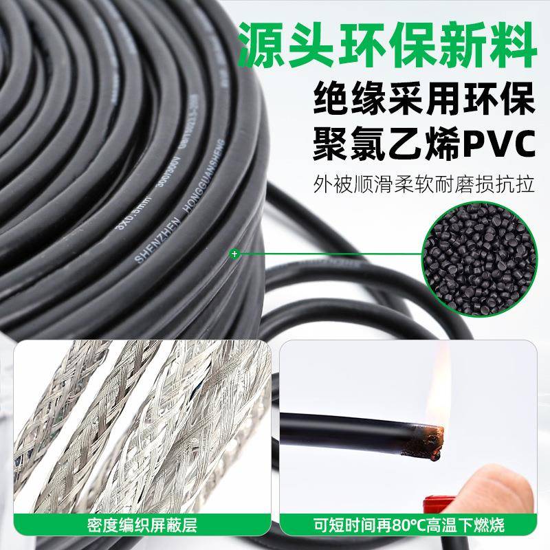 宏观盛纯铜编织屏蔽线234567810芯通讯线信号控制电缆 - 图2