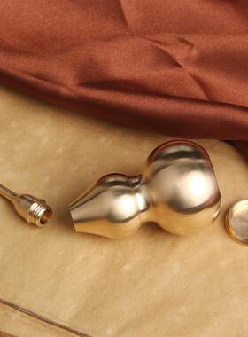 纯黄铜车件空心大号铜葫芦居家桌面摆件纳福摆饰铜器工艺礼品