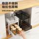Kitchen pull-out basket three-layer push-pull storage rack drawer storage box cabinet inner basket supplies household box