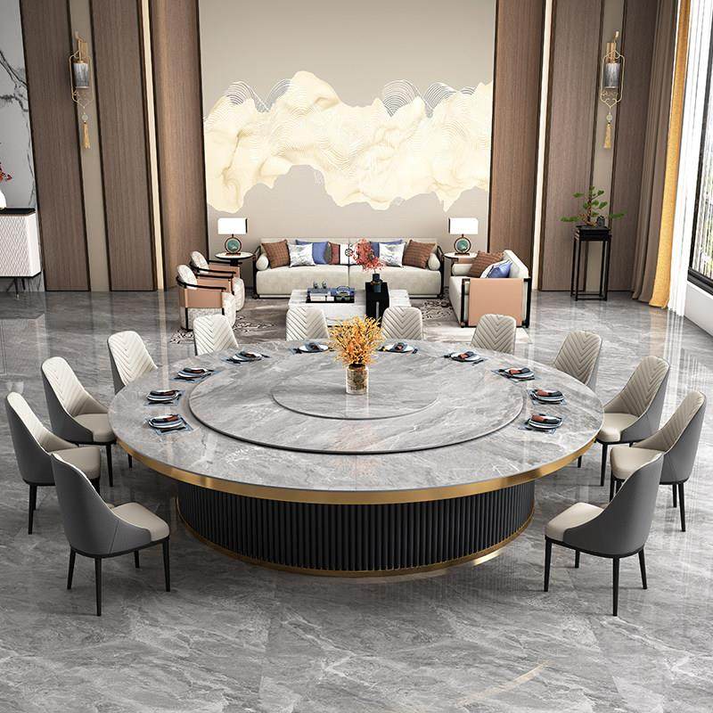 酒店餐桌大圆桌20人电动转盘家用圆形饭桌包厢10人15人定制电磁炉,淘宝优惠券,粉丝福利购,淘宝优惠卷