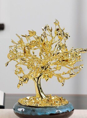 引进财富宝树饰品,手工艺品,新中国风桌面装饰,客厅门厅,办公室财