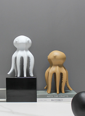 简约现代抽象创意章鱼摆件家居饰