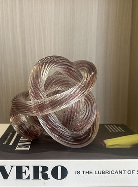 现代创意手工玻璃麻团摆件样板间