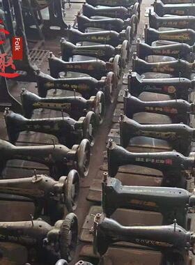 老式缝纫机80年代怀旧旧物脚踏缝纫机农家乐装饰品影视道具