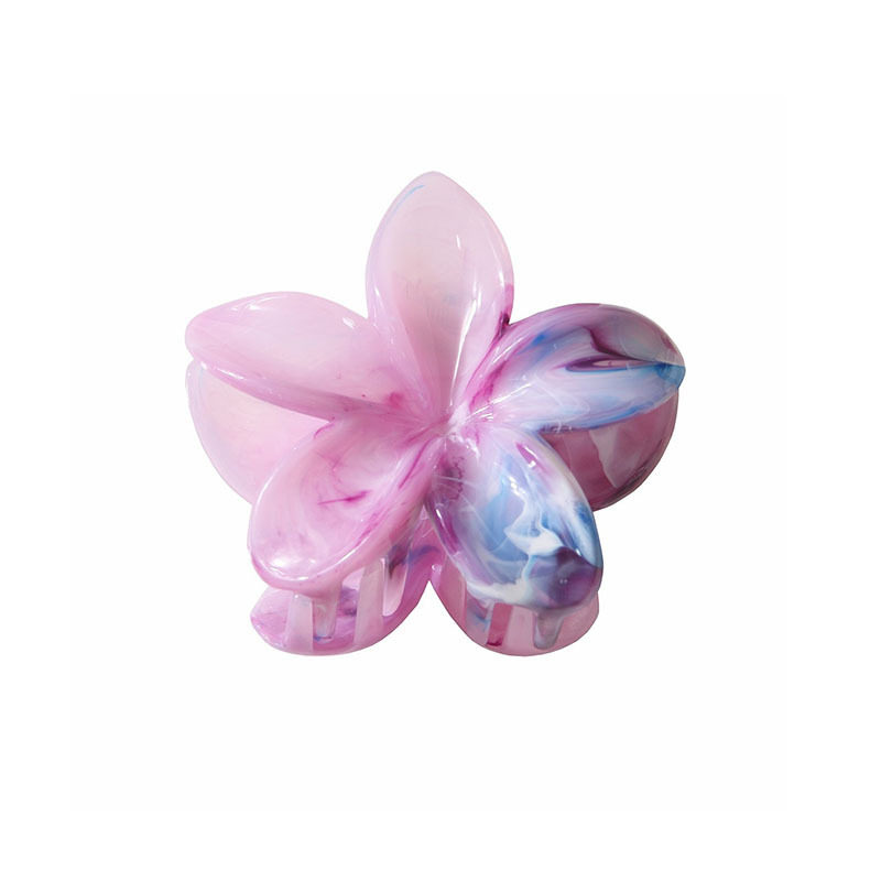 女士大理纹渲染鸡蛋花抓夹花朵甜美高级感后脑勺盘发大号鲨鱼夹,淘宝优惠券,粉丝福利购,淘宝优惠卷