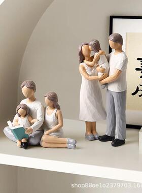 跨境人物雕像桌面摆件客厅家居房间装饰品工艺品创意结婚新婚礼物