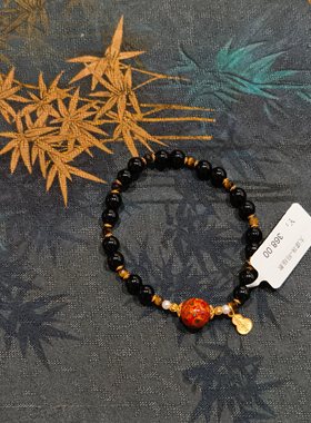 南京鸡鸣代寄大漆系列黑色手串手链女生手链有吊坠精致大气手串