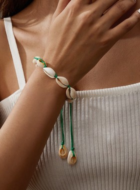 欧美饰品波西米亚海星贝壳海螺米珠串珠手链夏季沙滩度假手链