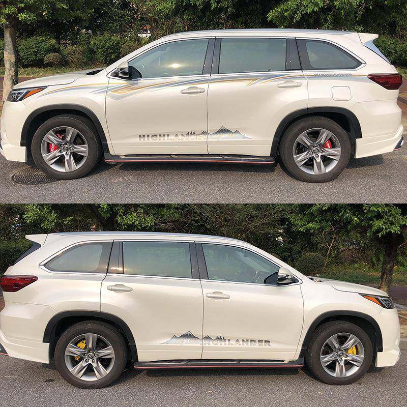 适用于2019款汉兰达下裙车身彩条汽车拉花个性改装车贴腰线贴纸,淘宝优惠券,粉丝福利购,淘宝优惠卷