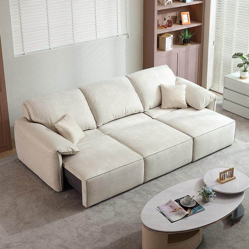 2025新款电动沙发床客厅简约大象耳朵皮布沙发大小户型伸缩多功能,淘宝优惠券,粉丝福利购,淘宝优惠卷