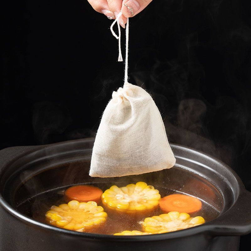 纱布袋香料卤料调料包熬中药煎药袋煲汤煲鱼隔渣茶包过滤袋子 - 图3