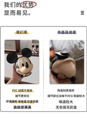 奶油风米奇头存钱罐摆件玄关乔迁新居酒柜咖啡机儿童房装饰礼物