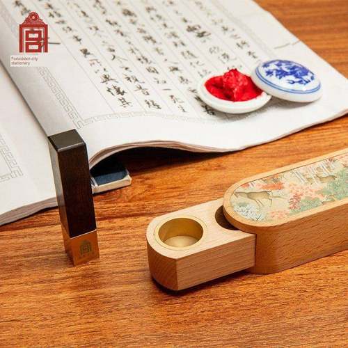 Yoyo Lufing便携式书法印章存储套私人定制雕刻固定雕刻印章雕刻 - 图2