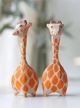 Joe Q版风木小鹿小雕JNO 装饰摆件可爱 纯手工北欧搞/怪创意小礼