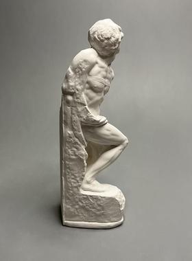 米开基罗复朗刻膏像雕塑高级小众创意石WFC面摆件美术素描教具礼