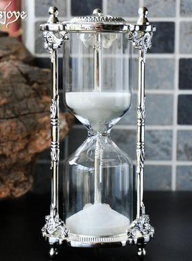 幻金属沙漏1艺baijian05分钟计时器创意摆件辰家居装饰品书房桌工