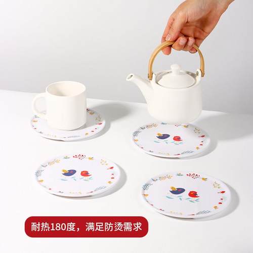 高感隔热垫垫陶餐桌防烫垫仿瓷砂锅垫耐高温防热垫餐级盘碗垫杯垫 - 图3