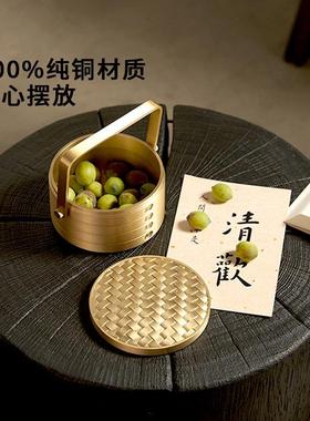 蒸搬家送礼乔迁新居礼摆品高档黄实用礼物蒸日DS0013上客厅装饰铜