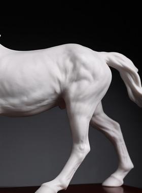 蔡国海大师瓷作D25-63D工品《志在里千》马摆件陶高档领导办公室