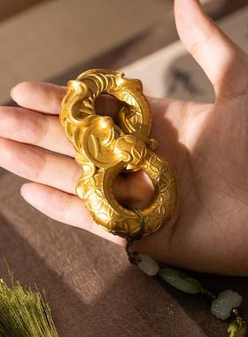 铜 富贵无把件招蛇生肖随手手盘财玩高富贵无极档极玄学礼物