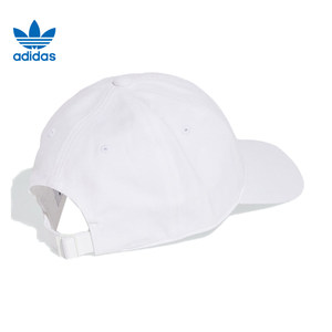 滔搏adidas阿迪达斯三叶草男女运动棒球帽鸭舌帽白色遮阳帽JC6025