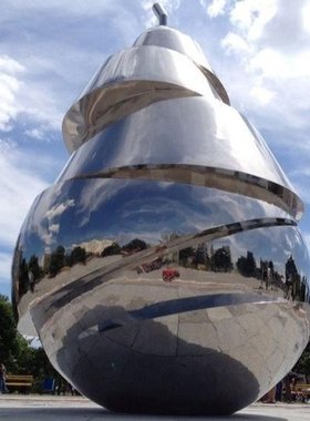 大型圆环不锈钢工艺品雕塑厂家户外校园飘带城市景观立体