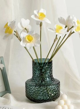 雪柳花瓶玻璃透明高款插花长枝雪柳专用干枝干支雪柳鲜枝插雪柳瓶