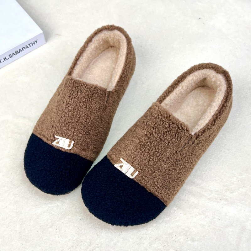 新款冬季百搭一脚蹬女加绒保暖平底休闲百搭豆豆鞋时尚妈妈鞋棉鞋,淘宝优惠券,粉丝福利购,淘宝优惠卷