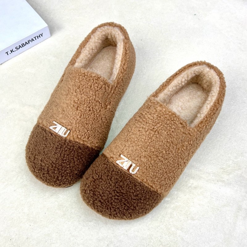 新款冬季百搭一脚蹬女加绒保暖平底休闲百搭豆豆鞋时尚妈妈鞋棉鞋,淘宝优惠券,粉丝福利购,淘宝优惠卷