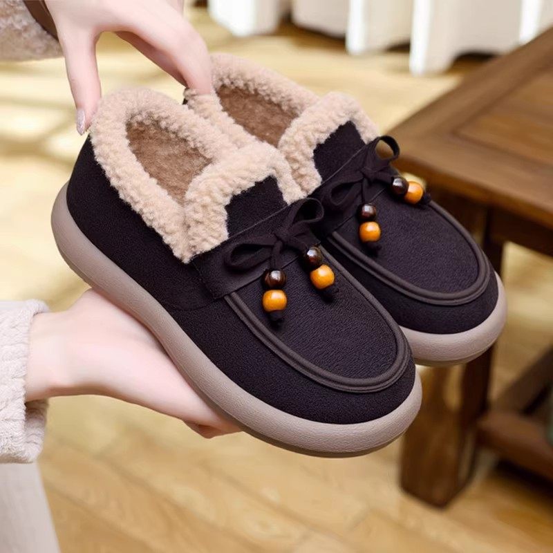 保暖雪地靴厚底加绒豆豆勃肯鞋女2025新款秋冬季乐福鞋棉鞋子,淘宝优惠券,粉丝福利购,淘宝优惠卷