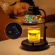 Luxurious retro crystal flameless melted wax lamp, timed dimming aromatherapy melted candle lamp, living room bedroom bedside atmosphere light