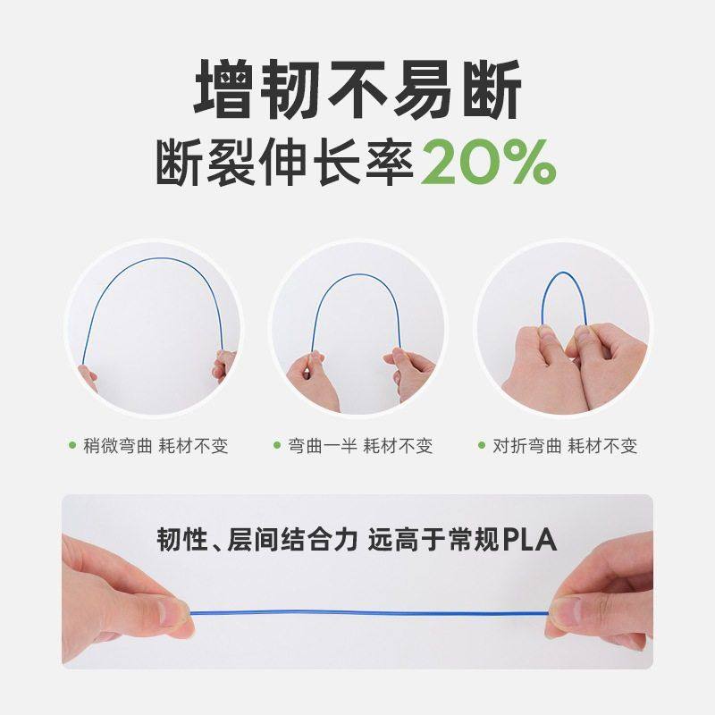 易生eSUN PLA+ 韧性3D打印机耗材FDM环保材料线条1KG 1.75mm,淘宝优惠券,粉丝福利购,淘宝优惠卷