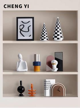 现代简约轻奢高档酒柜装饰品餐边柜摆件客厅电视柜办公室家居摆设