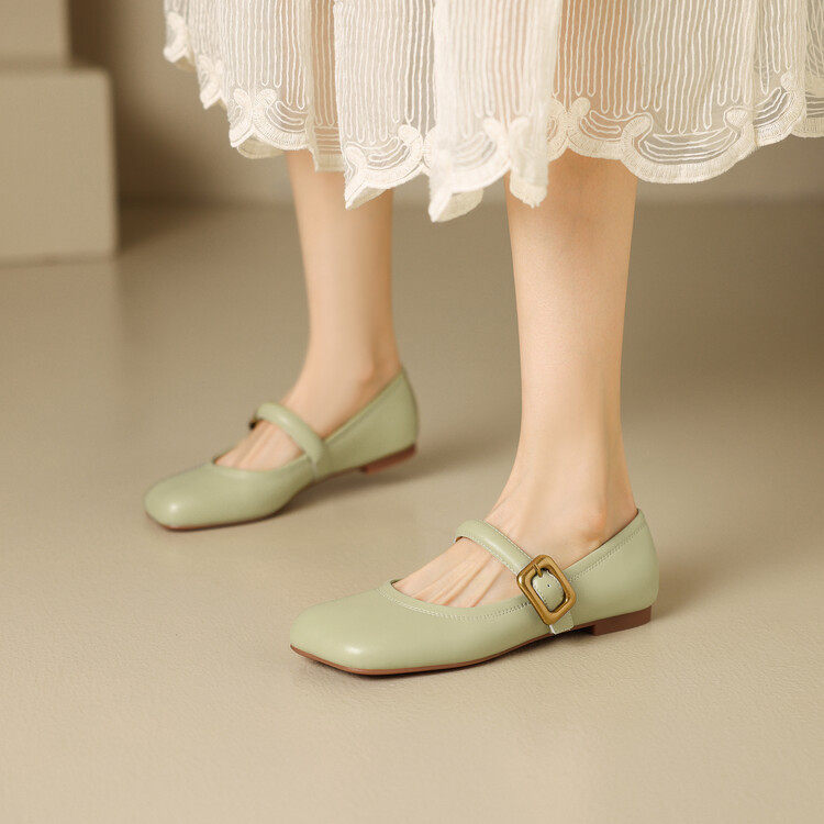 法式玛丽珍鞋女平底单鞋2024年春秋新款软底一字带气质通勤小皮鞋,淘宝优惠券,粉丝福利购,淘宝优惠卷