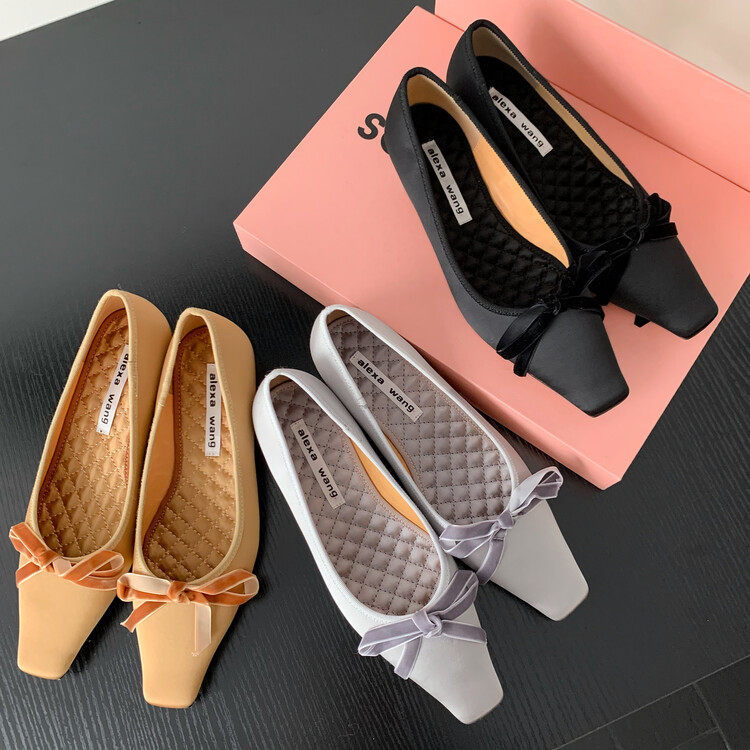 法式蝴蝶结气质3公分小猫跟晚风温柔配裙子小方头低跟缎面单鞋女~,淘宝优惠券,粉丝福利购,淘宝优惠卷