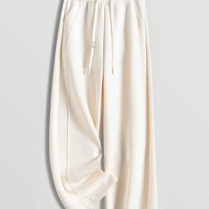 A新款高腰收腹直筒阔腿裤女显瘦休闲裤