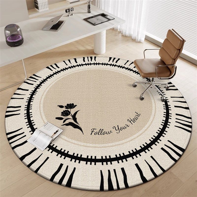 圆形地毯客厅卧室床边毯办公室椅子垫子防滑耐脏可裁剪电脑椅地垫,淘宝优惠券,粉丝福利购,淘宝优惠卷