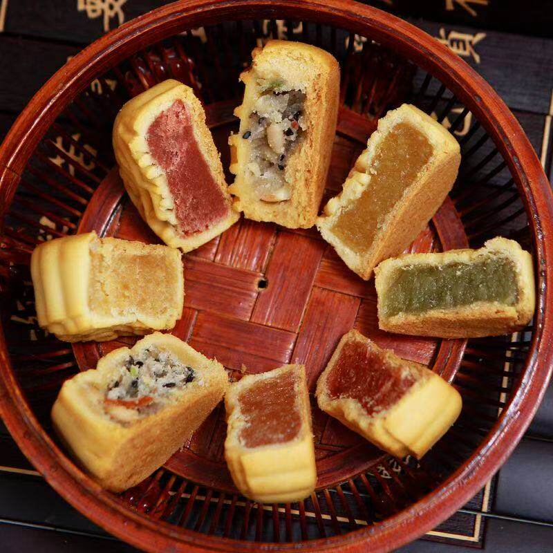 迷你水果小月饼广式多种口味五仁月饼传统糕点独立包装皮薄馅多