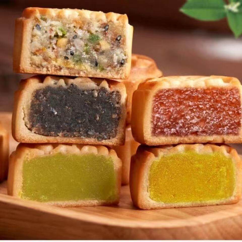 迷你水果小月饼广式多种口味五仁月饼传统糕点独立包装皮薄馅多