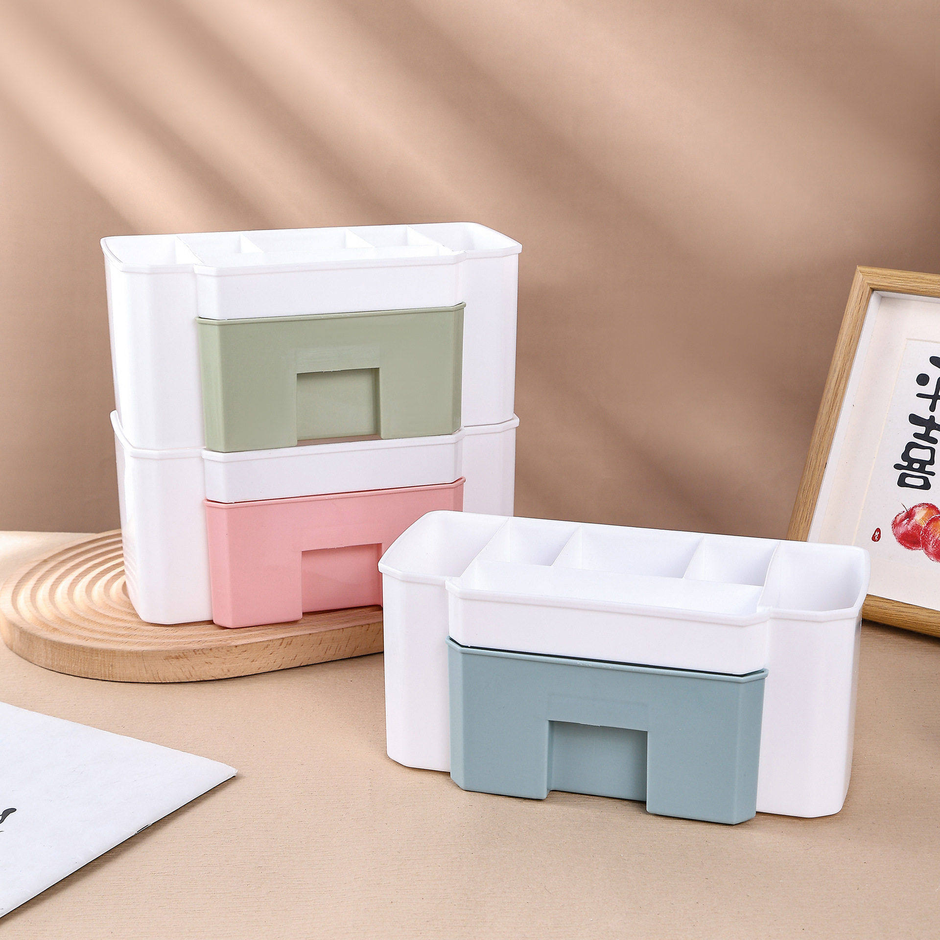 网红大号抽屉化妆盒塑料公桌面首饰梳妆台护肤刷口红整理置物架,淘宝优惠券,粉丝福利购,淘宝优惠卷