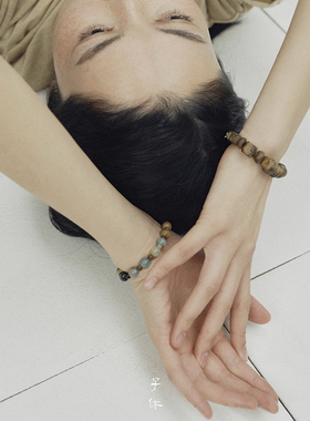 子休沉香果冻海黑曜石手链女款