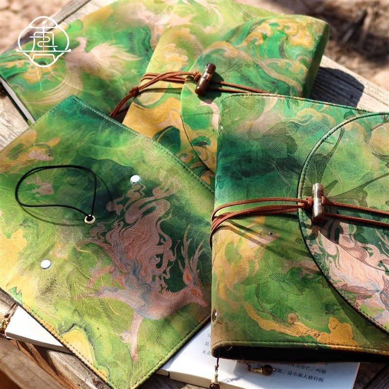 真我 春绿神韵香云纱 非遗桑蚕丝手账本布书衣日记本笔记本a5a6,淘宝优惠券,粉丝福利购,淘宝优惠卷