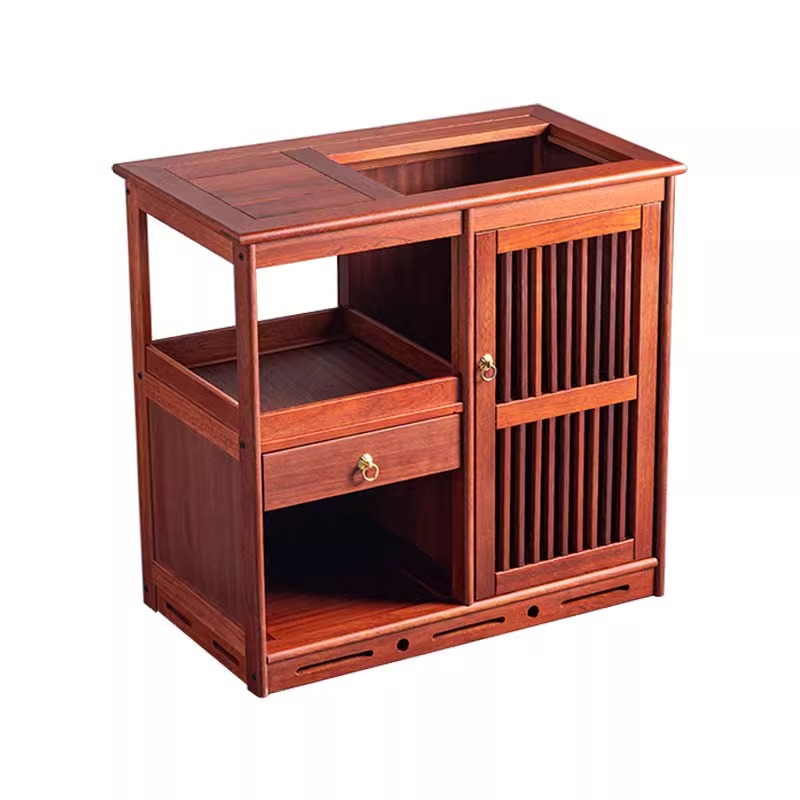 新中式移动茶水柜家用边几餐边柜简约茶桌边柜泡茶台红木茶水柜 - 图3
