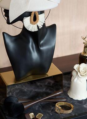 展PHT样板房帽女间士梳妆台摆件家居厅软装衣饰品摆设道具