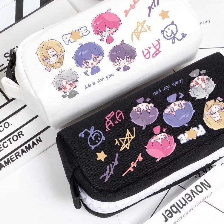 PLAVE 韩国 男团 bamby yejun 周边 二次元 笔袋 大容量文具袋 - 图0