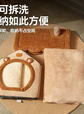 狗窝四季通用小型犬狗屋房子可拆洗泰迪窝夏天凉窝别墅封闭式睡觉